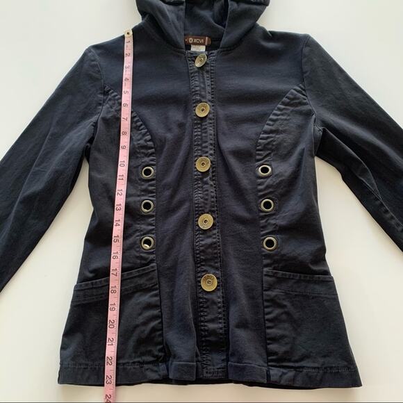 Janet Jackson 90’s R&B Icon Graphic Black Button Down Hoodie Jacket Small - Picture 8 of 9